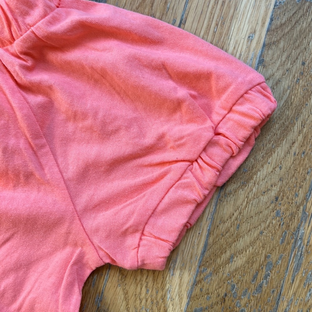 Pink Ruched Neck Tee - Picture 3 of 5